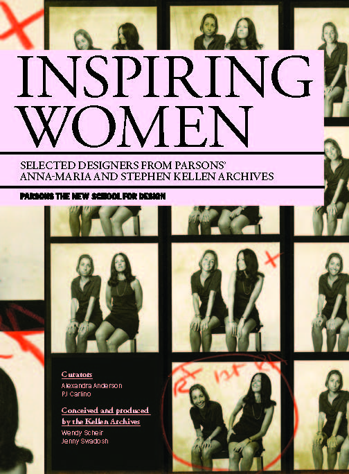 Poster for Inspiring Women: Selected Designers from Parsons' Anna-Maria and Stephen Kellen Archives exhibition.