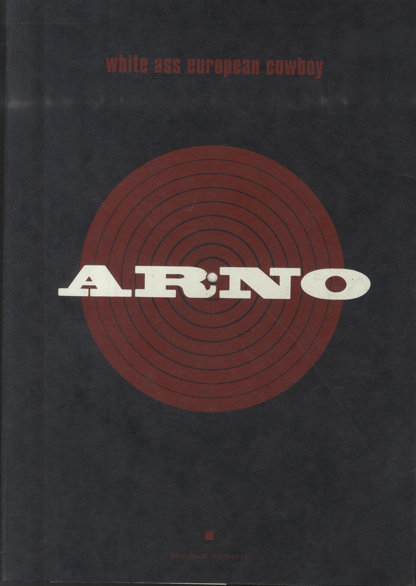 Black book cover with a red circle in center and title on it in white color. 