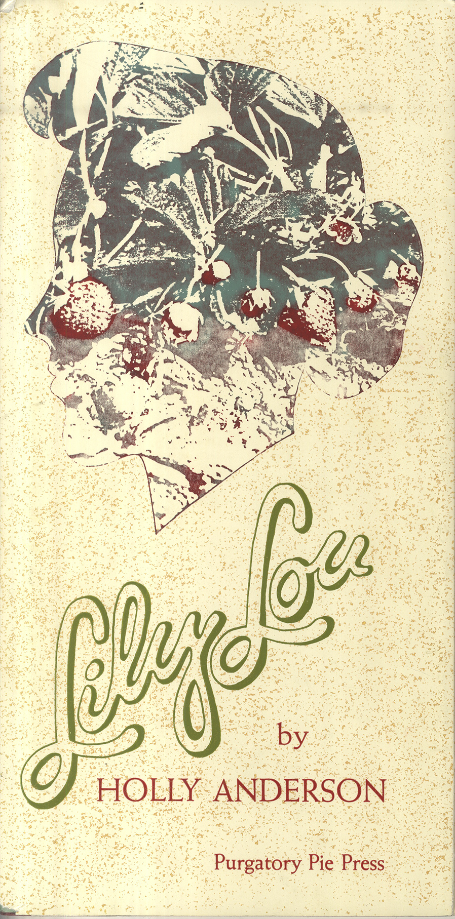 Book cover with an cole-up illustration of a women's side profile wearing a bun.  