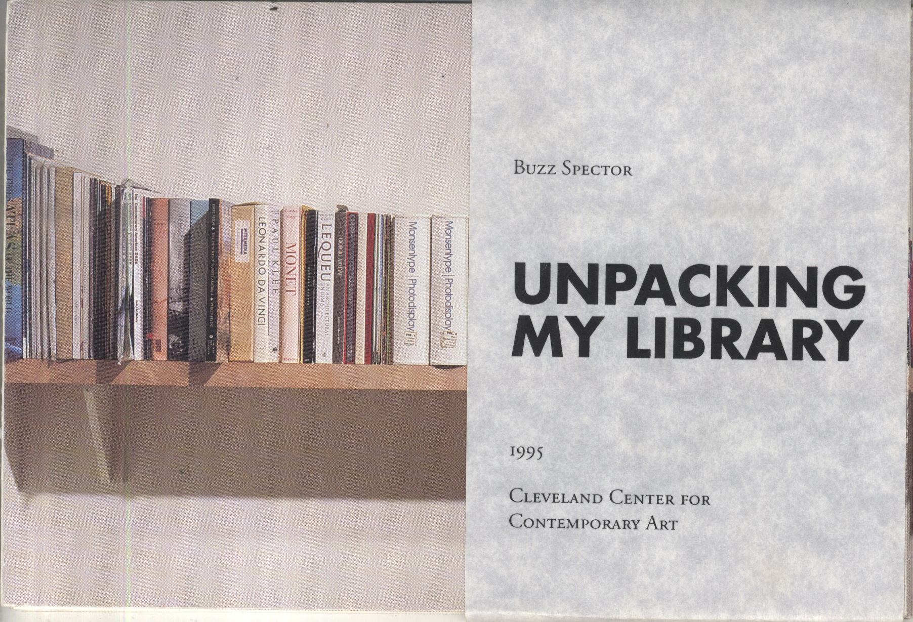 Cover of Unpacking my library : an installation by Buzz Spector