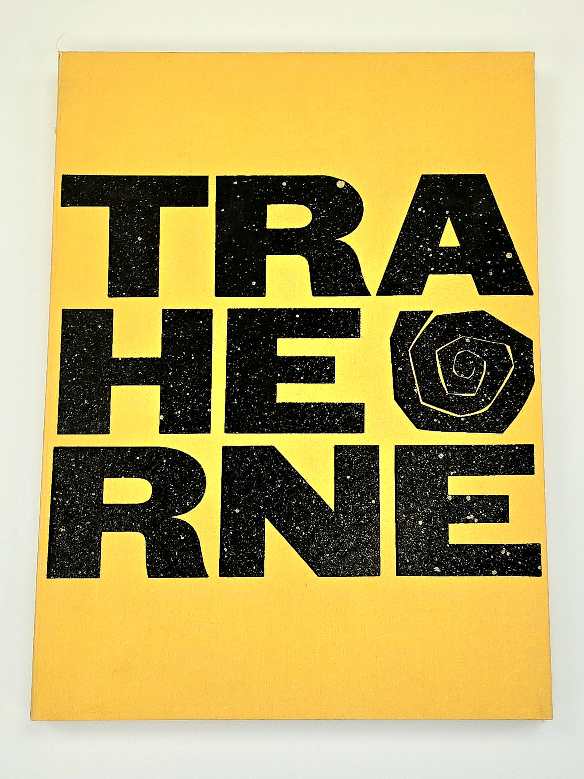 Black text on a yellow background that reads Traherne