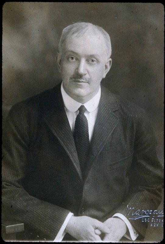 Black and white portrait of man