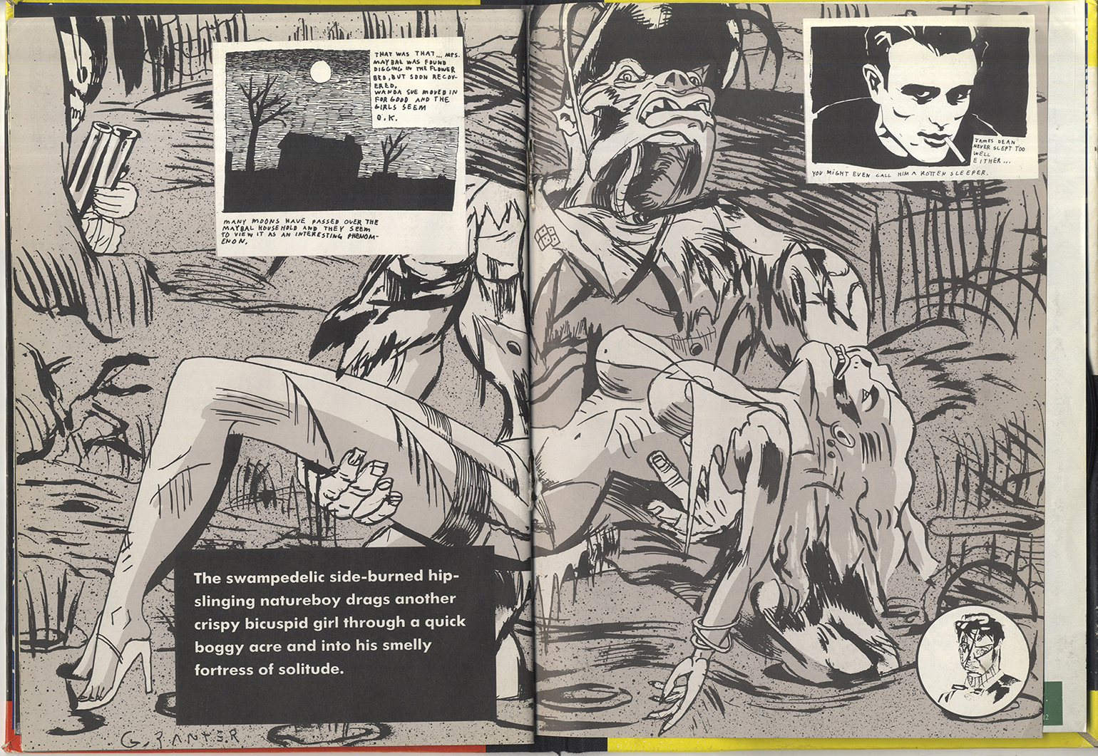 Pages from Invasion of the Elvis zombies by Gary Panter