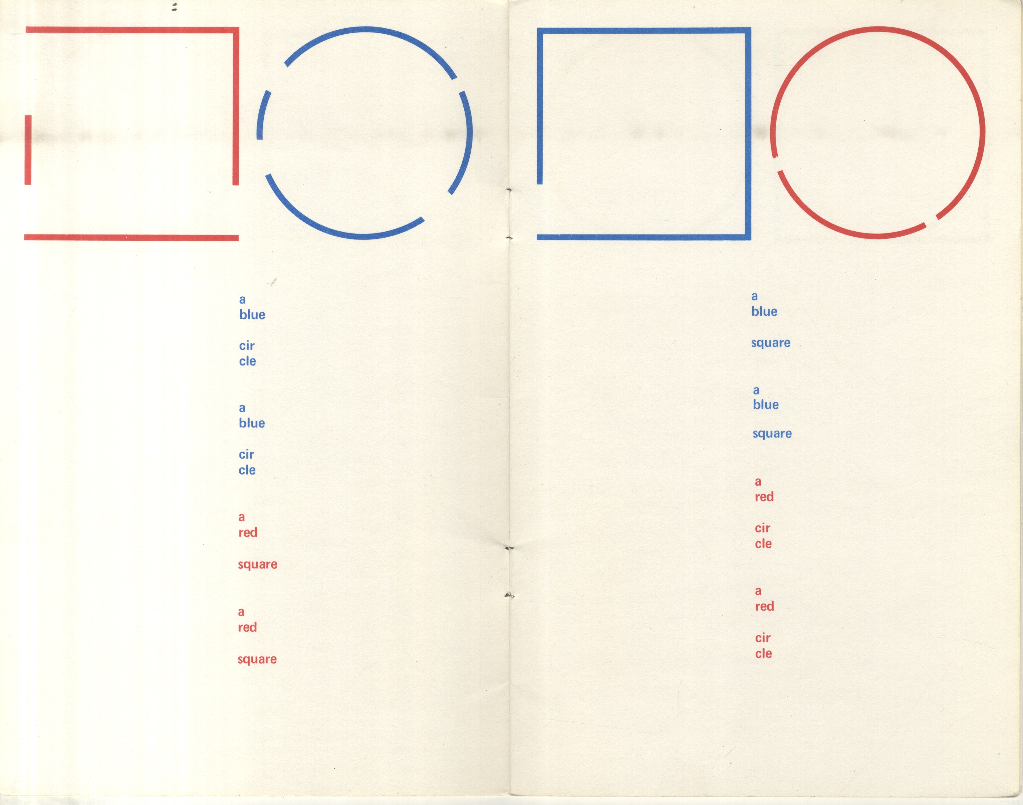 Pages from Red circle blue square by Robert Lax