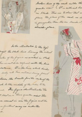 Student Notebook for First Year Costume Design and Illustration (1938-39)