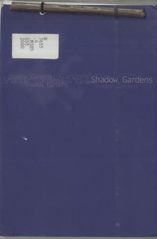 Cover of Shadow gardens by María Martínez-Cañas