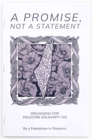 white cover with a drawing of purple flowers with plants surrounding the borders with the words resist, organize and return. Along with the title in purple on the cover.